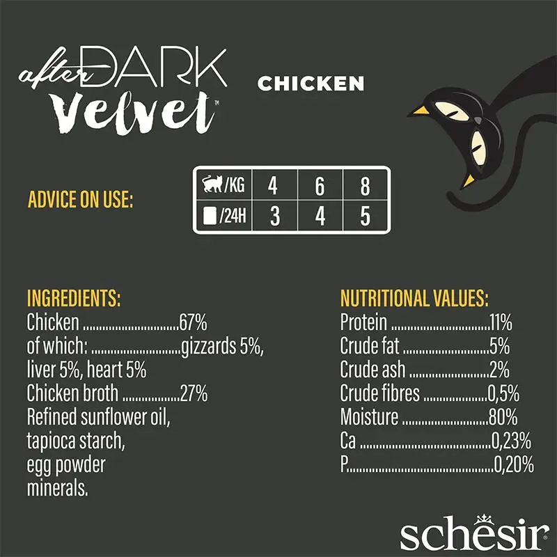 Schesir After Dark Velvet Mousse For Cat - Chicken 80g (Min Order- 12 Pouch) (2).webp