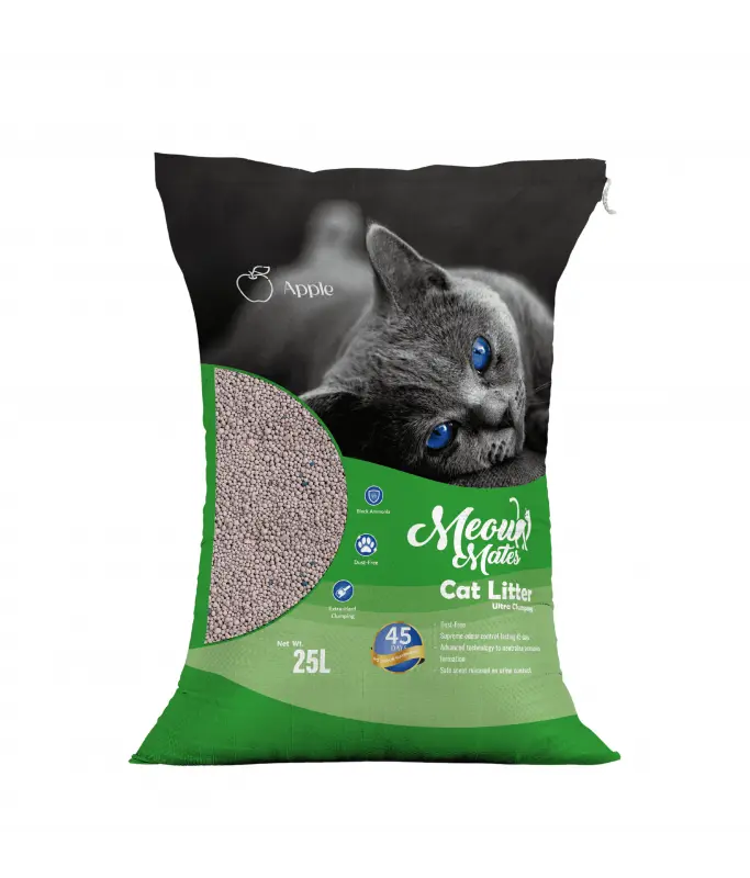 [6973373204495] Meow Mates Bentonite Cat Litter - Apple Scent 25L-20kg.webp