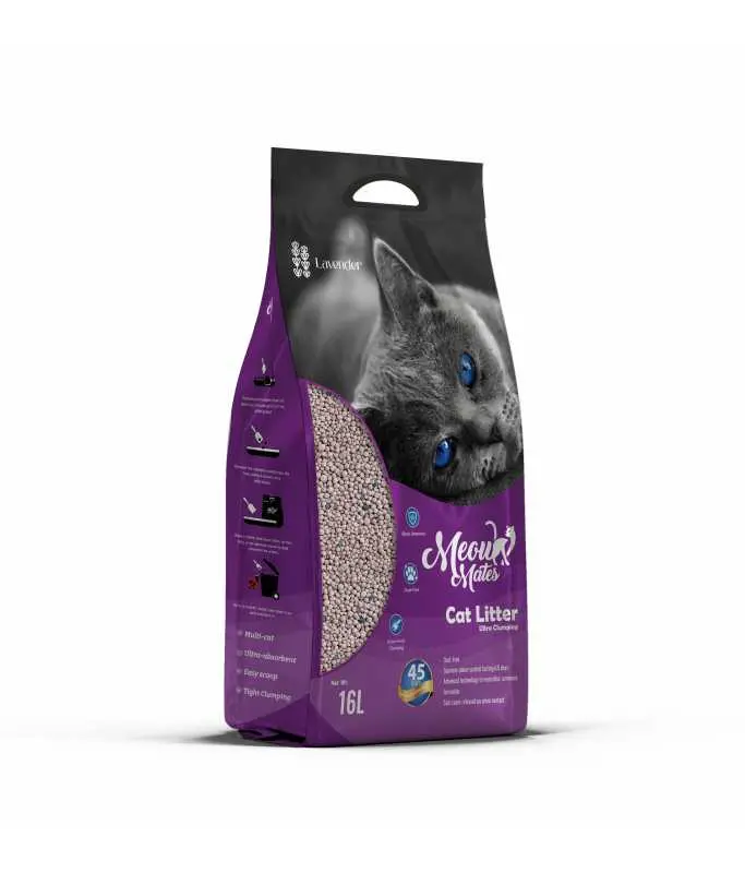 [6973373204457] Meow Mates Bentonite Cat Litter - Lavender Scent 16L-10kg (1).webp