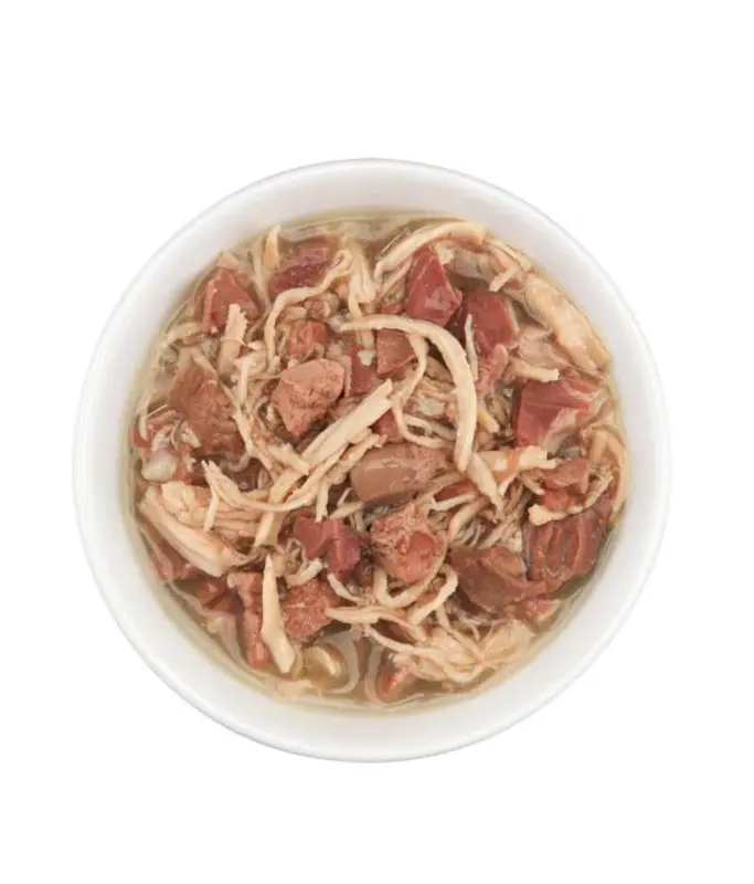 Schesir After Dark Wholefood In Broth For Cat - Chicken With Beef 80g (Min Order- 12 Cans).webp