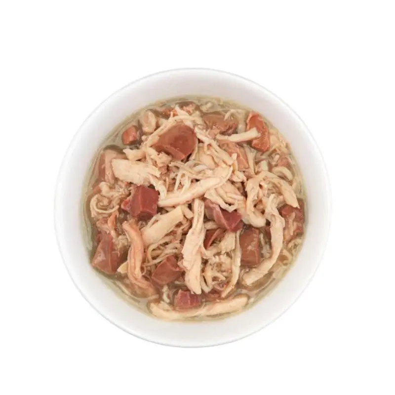 Schesir After Dark Wholefood In Broth For Cat - Chicken With Duck 80g (Min Order- 12 Cans).webp
