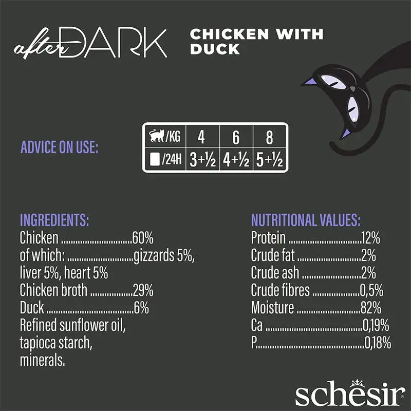 Schesir After Dark Wholefood In Broth For Cat - Chicken With Duck 80g (Min Order- 12 Cans) (2).webp