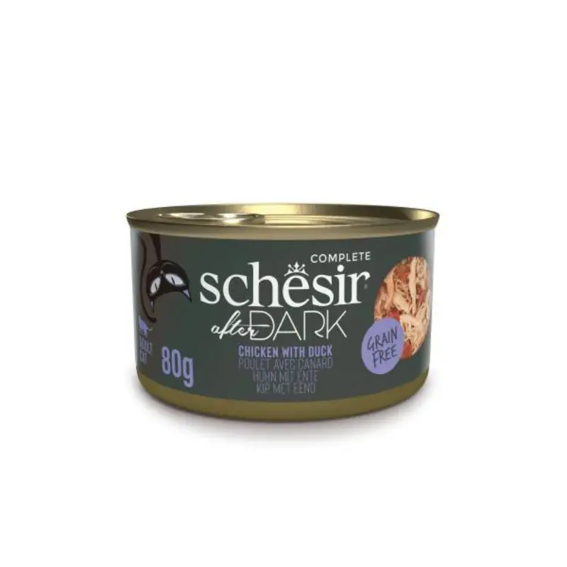 Schesir After Dark Wholefood In Broth Variety Pack For Cat 960g (80g x12 Cans) - 4 Flavors (3 Cans Each Flavor) (5).webp