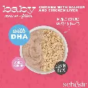 Schesir Baby Cat Can Multipack Mousse & Fillets - Chicken With Salmon & Chicken Liver 165g (3 Cans x55g) (4).webp