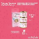 Schesir Baby Cat Can Multipack Mousse & Fillets - Chicken With Salmon & Chicken Liver 165g (3 Cans x55g) (5).webp