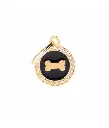 [BH30GM01G] MY FAMILY CERCHIO PICCOLO NERO OSSO GLAM GOLD.webp