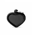 [HTA02BLACK] MY FAMILY CUORE ALLUMINIO NERO GOMMA NERA.webp