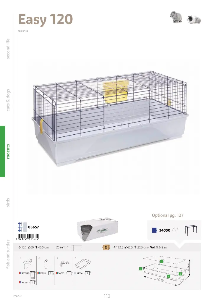IMAC EASY 120 Cage for Small Pets-BLUE-LIGHT BLUE.webp