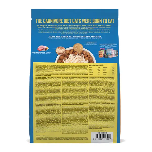 Schesir Born Carnivore Grain Free Oven Baked Dry Cat Herring & Salmon 1.webp