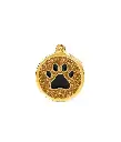 [GL06GOLD] MY FAMILY GOLD BIG GLITTER CIRCLE BLACK PAW.webp