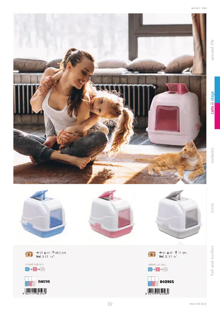 IMAC Easy Cat - Hooded Cat Toilets[Color - Mixed, Dimension - 50 x 40 x 40cm].webp