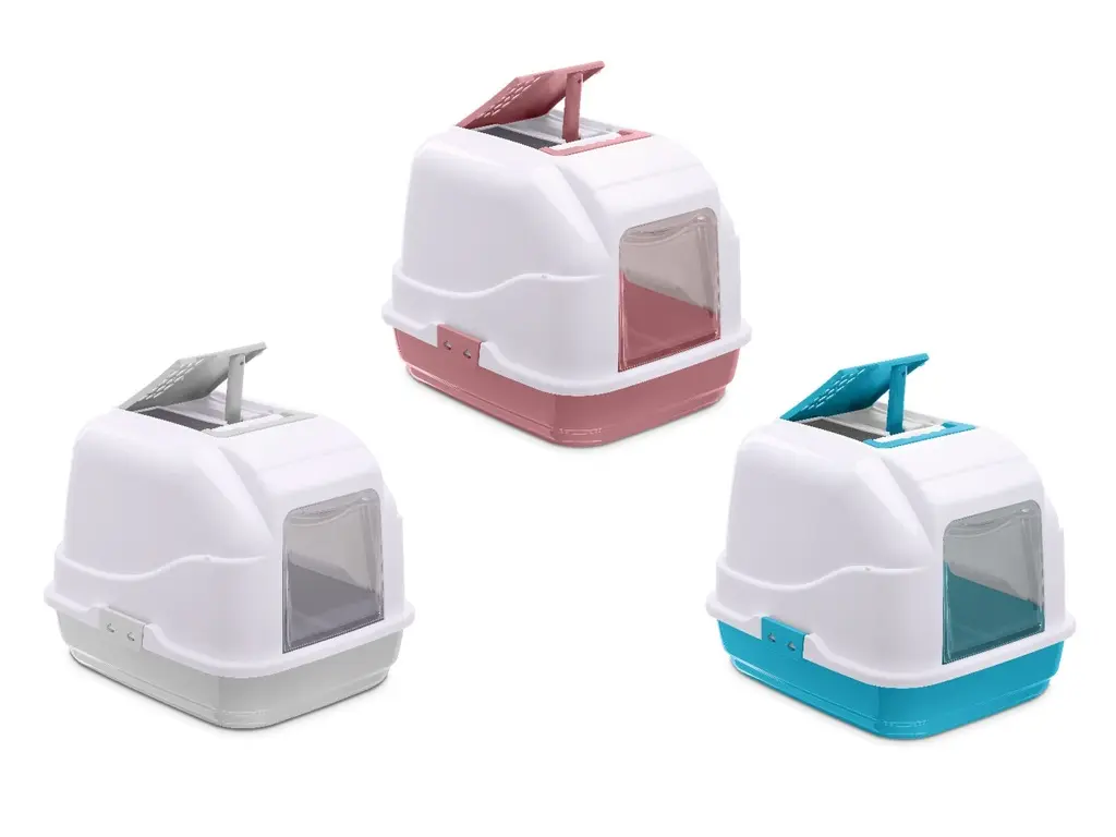IMAC Easy Cat - Hooded Cat Toilets[Color - Mixed, Dimension - 50 x 40 x 40cm] (1).webp