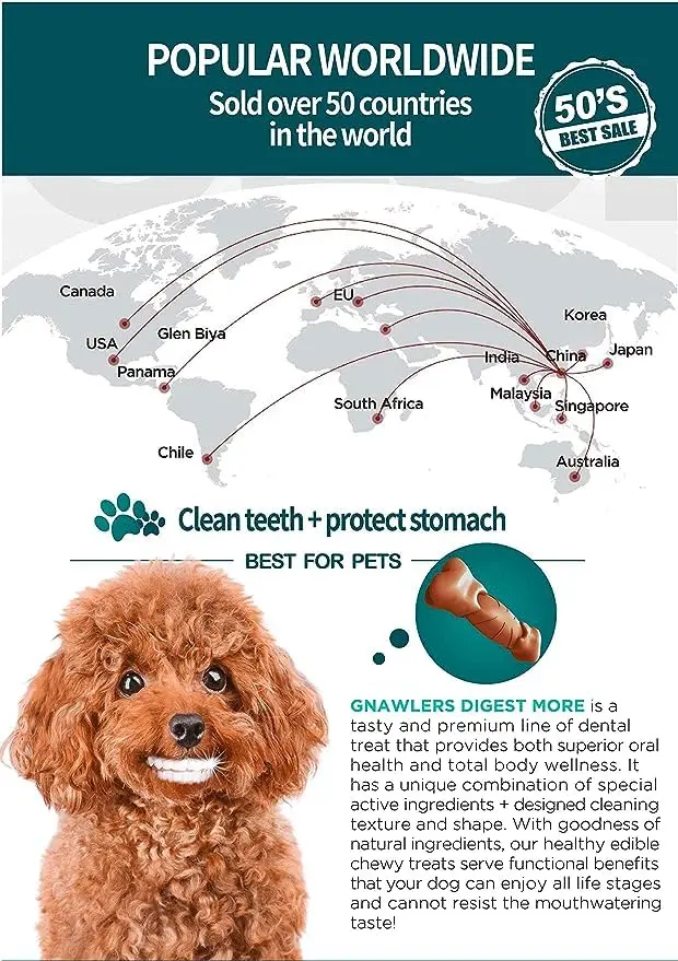 Gnawlers 3_More Digest Plus Prebiotics  For Dogs 7pcs-pack (105g).webp