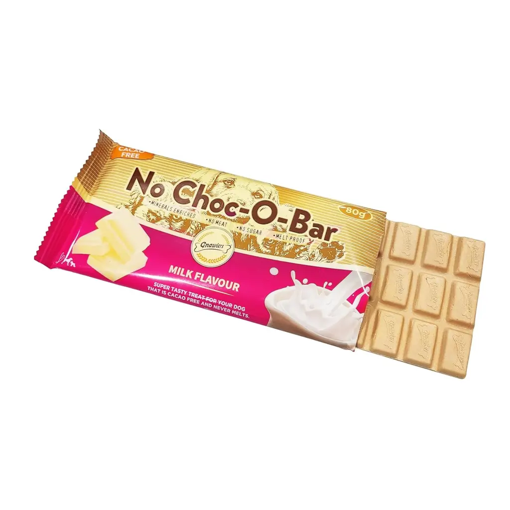 Gnawlers No Choc-O-Bar Milk Flavor For Dogs 80g (Cacao Free).webp