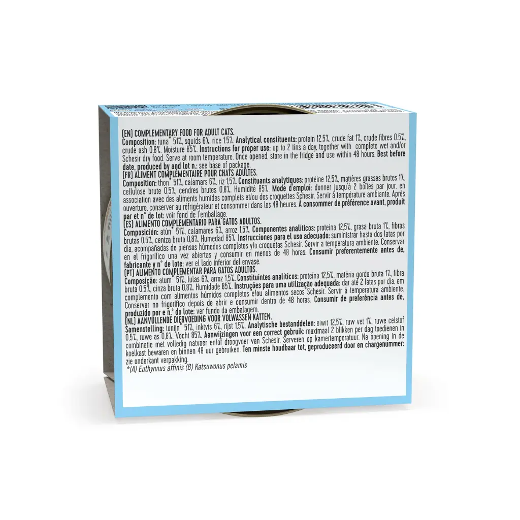 Schesir Cat Wet Food-Tuna With Squids (Min Order 85g - 14pcs)[Weight - 85g] (1).webp