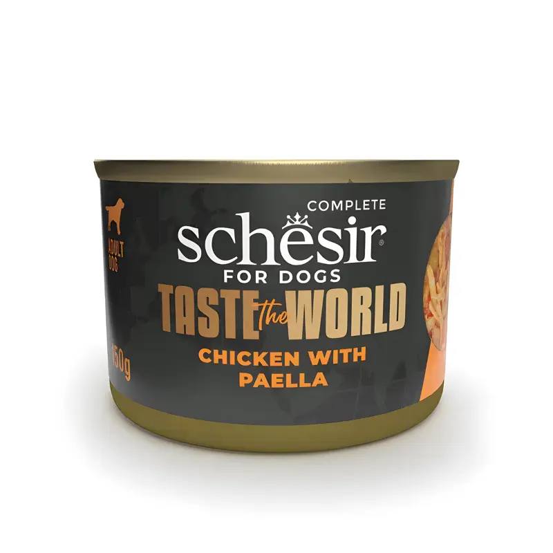 Schesir Taste The World Dog Wholefood Variety Pack 900g (6x150g) - 3 Flavors ( 2 Cans Each Flavor) (1).webp