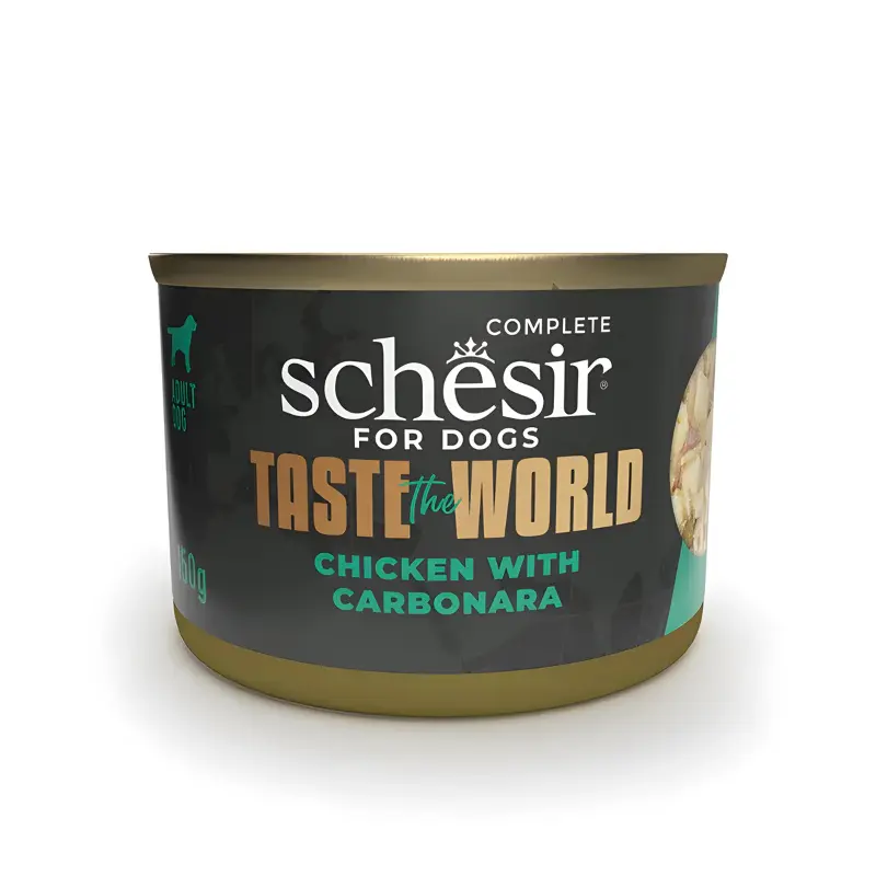 Schesir Taste The World Dog Wholefood Variety Pack 900g (6x150g) - 3 Flavors ( 2 Cans Each Flavor) (2).webp