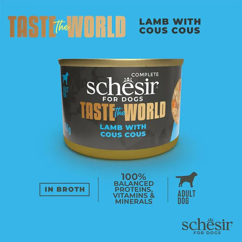 Schesir Taste The World Dog Wholefood - Lamb With Cous Cous 150g (Min Order- 8 Cans) (4).webp