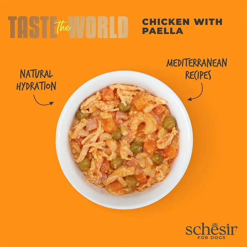 Schesir Taste The World Dog Wholefood - Chicken With Paella150g (Min Order- 8 Cans) (3).webp