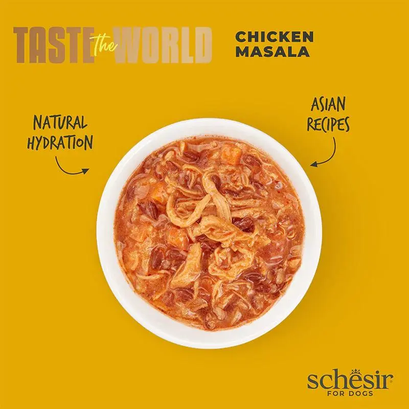 Schesir Taste The World Dog Wholefood - Chicken Masala 150g (Min Order-  8 Cans) (3).webp