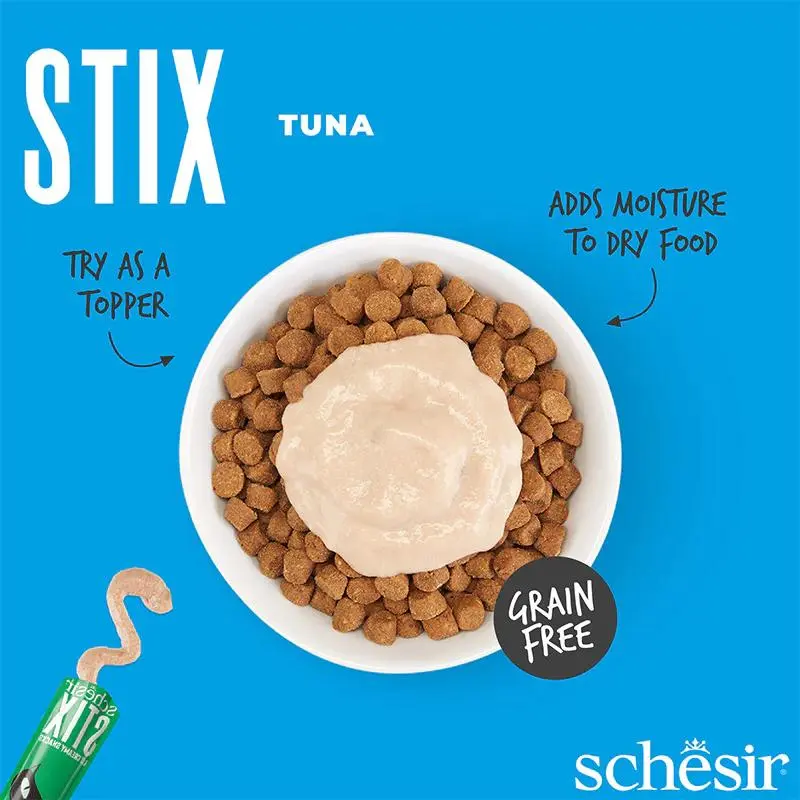 Schesir Stix Treat For Cat In Cream - Tuna 6x15g (Min Order- 12 Pack) (3).webp