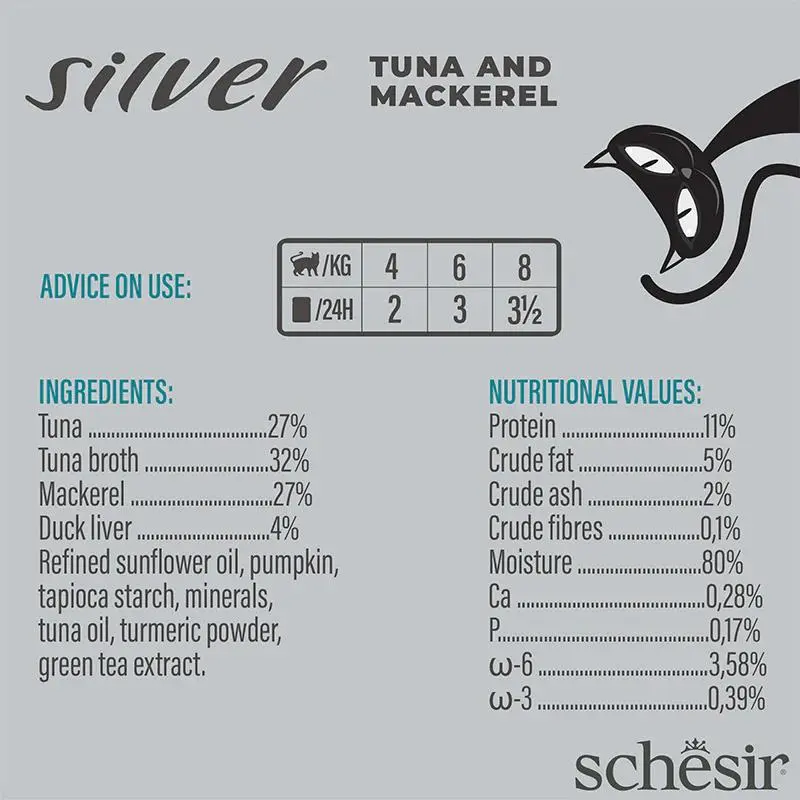 Schesir Silver Senior Cat Wholefood - Tuna And Mackerel 70g (Min Order- 12 Cans) (2).webp
