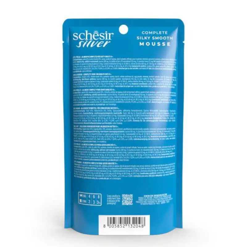 Schesir Silver Mousse Senior Cat - Chicken 80g (Min Order- 12 Pouch) (1).webp