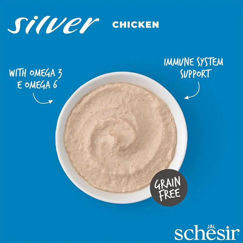 Schesir Silver Mousse Senior Cat - Chicken 80g (Min Order- 12 Pouch) (3).webp
