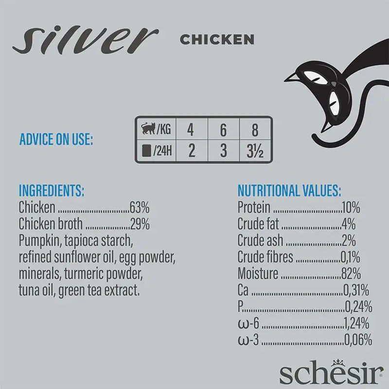 Schesir Silver Mousse Senior Cat - Chicken 80g (Min Order- 12 Pouch) (2).webp