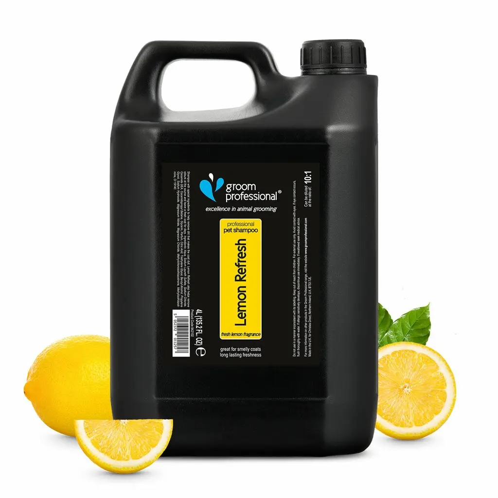 Groom Professional Lemon Refresh Shampoo[Volume - 4 litre, Flavor - Fresh Lemon].webp