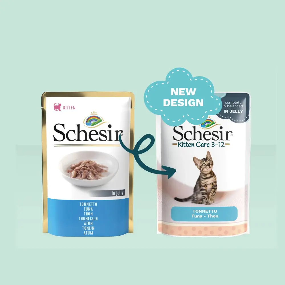 Schesir Kitten Care- Pouch In Jelly  3-12 Tuna Wet Food 85g (Min Order - 20pcs)[Weight - 85g].webp