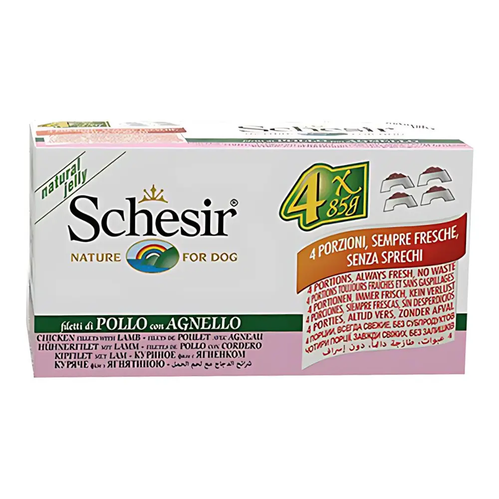 [C01064306] Schesir Dog Wet Food-Chicken Fillets With Lamb[Weight - 340g].webp