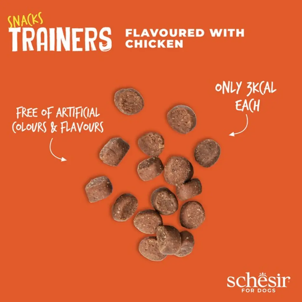 Schesir Dog Snacks Trainers Soft & Chewy 283g - Chicken (1).webp