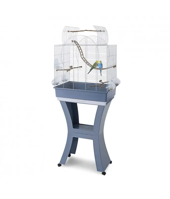 [IM04205] IMAC Matilde Cage for Canaries, Parakeets and Exotic birds[Color - White, Size - M, Dimension - 58 x 38 x 71-143cm].webp