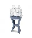 [IM04205] IMAC Matilde Cage for Canaries, Parakeets and Exotic birds[Color - White, Size - M, Dimension - 58 x 38 x 71-143cm].webp