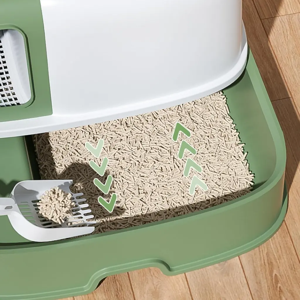 Pado Claws Cat Litter Box  57.6_52.8_38cm-Green (2).webp