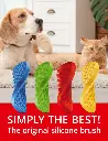 Pet+Me Medium Silicone Brush for Short or Silky Longhair Dog(Yellow) (1).webp