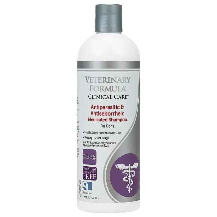 [FG01315-FG01821] Synergy Labs Veterinary Formula Clinical Care Antiparasitic & Antiseborrheic Shampoo For Dogs 473ml[Volume - 473ml].webp