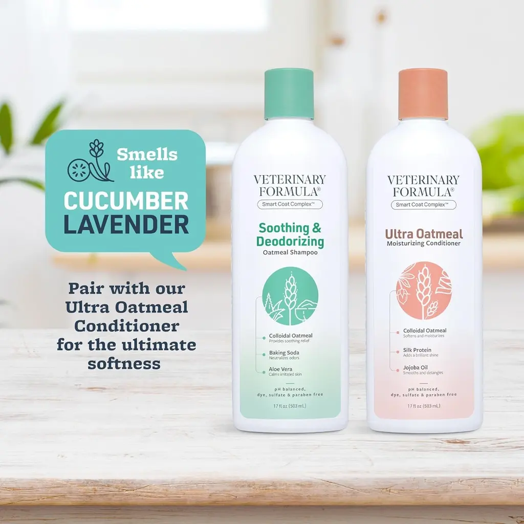 Synergy Labs Veterinary Formula Solutions Soothing & Deodorizing Oatmeal Shampoo 17oz - 503ml (3).webp