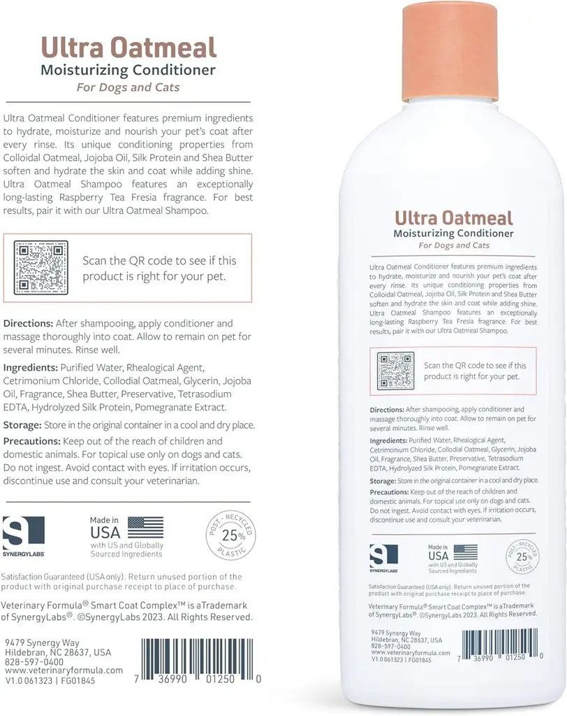 Synergy Labs Veterinary Formula Solutions Ultra Oatmeal Moisturizing Conditioner 17oz - 503ml (4).webp