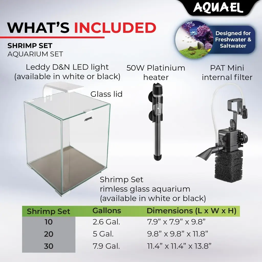 Aquael Shrimp Set Smart White-Day & Night[Volume - 10L] (1).webp