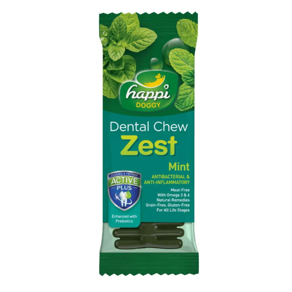 Happi Doggy Dental Chew Zest-Mint-4'' (Display Box-50pcs).webp