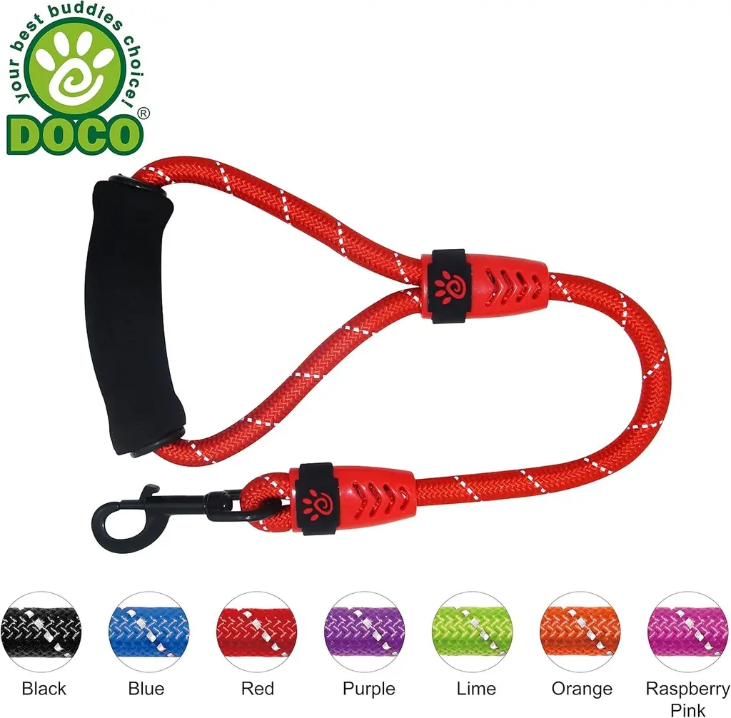 DOCO® 20_ Rope Leash W- ErgoCurve Foam Handle Ver.2 (DCROPE2020)[Color - Black, Size - L] (4).webp