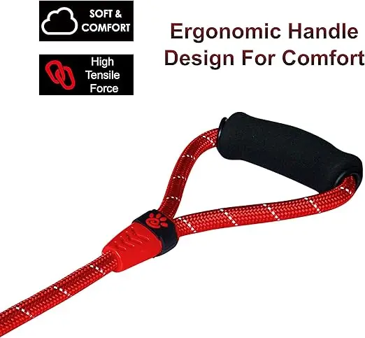 DOCO® 20_ Rope Leash W- ErgoCurve Foam Handle Ver.2 (DCROPE2020)[Color - Black, Size - L] (1).webp
