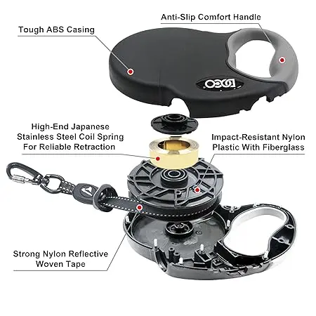 Doco All Day Adventure Retractable Leash[Color - Blue, Size - S] (6).webp