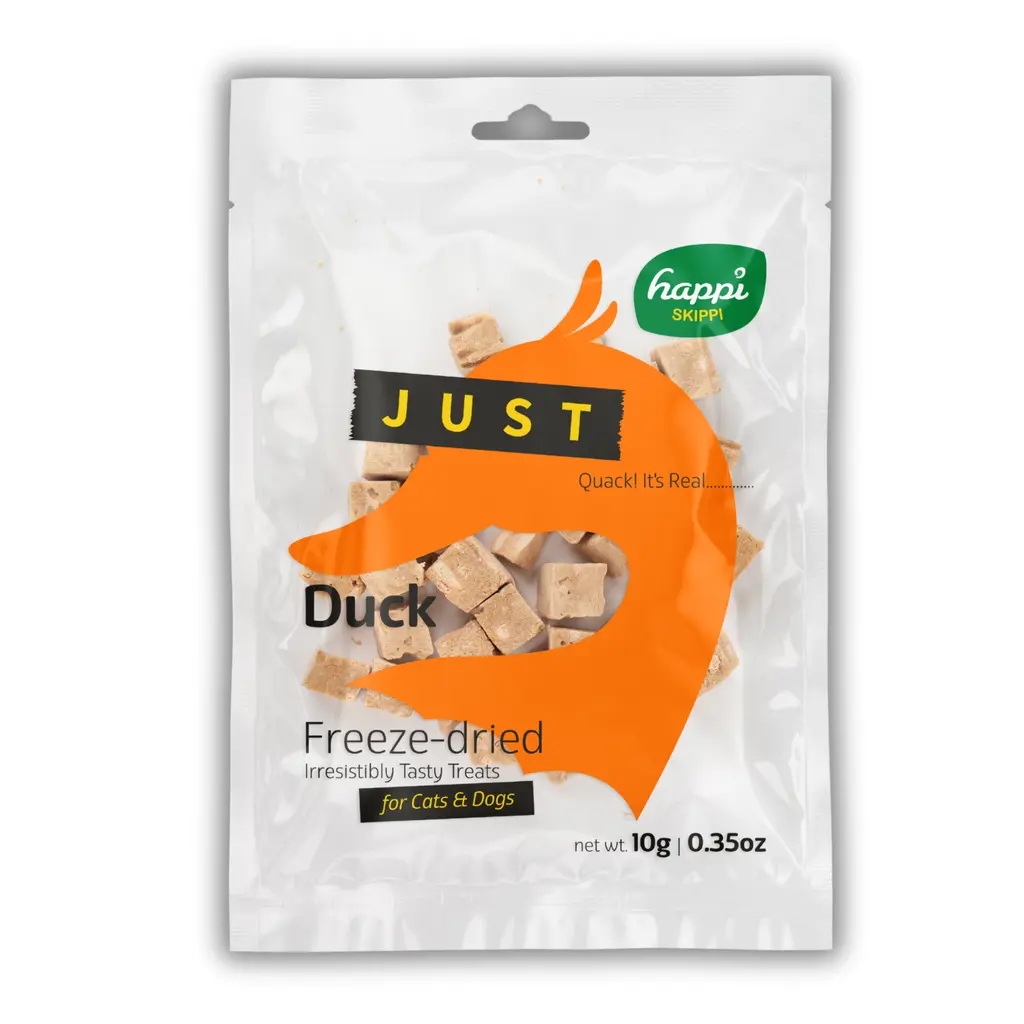 [H5061] Happi Skippi Just Freeze-Dried Treat Duck for Cats and Dogs 10g.webp
