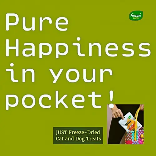 Happi Skippi Just Freeze-Dried Treat Duck&Carrot for Cats and Dogs 10g (2).webp