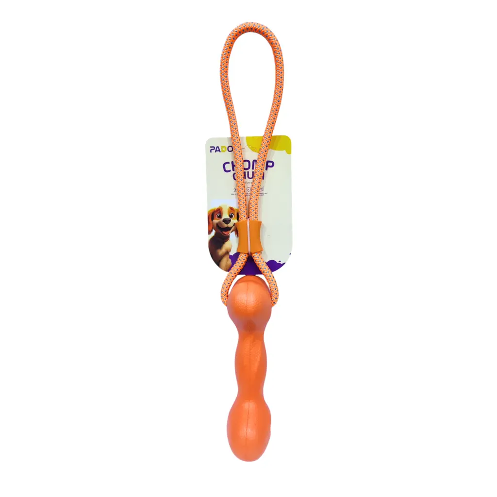 Pado Chomp Chum Bone EVA Toy With Rope-orange-20x8.5cm [Rope Length_30cm].webp