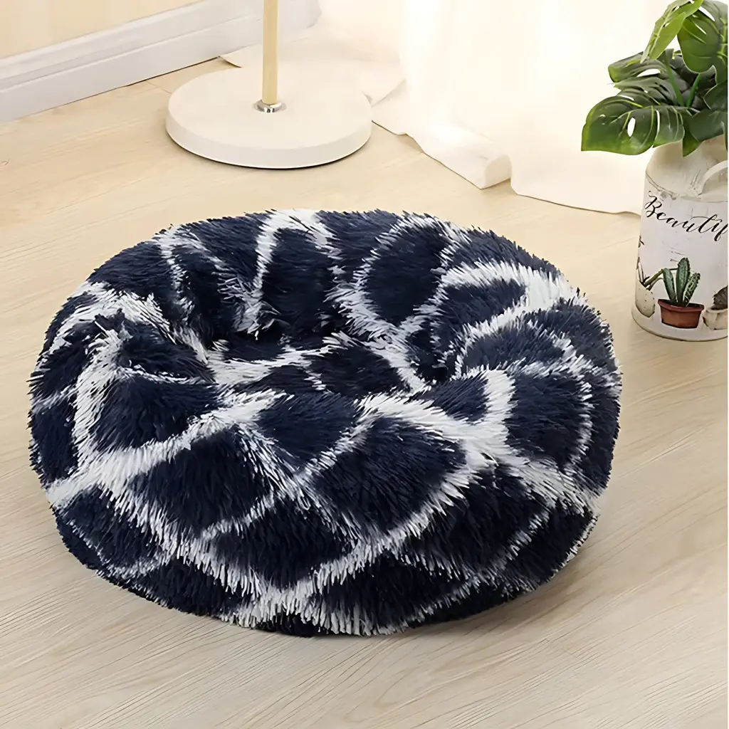 Pado Pet Fluffy Donut Cushion - Pattern[Size - M, Dimension - 50 x 20cm].webp