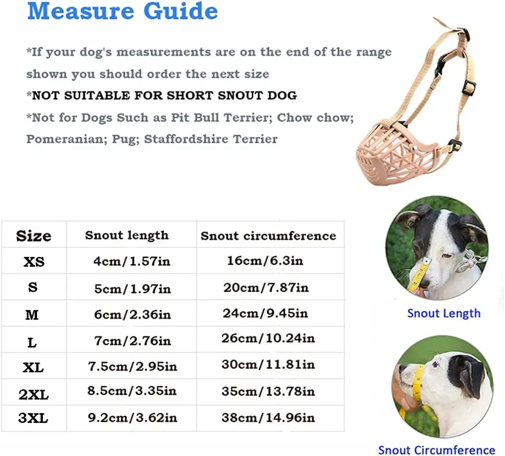 Pado Plastic Dog Muzzle[Size - XL] (2).webp